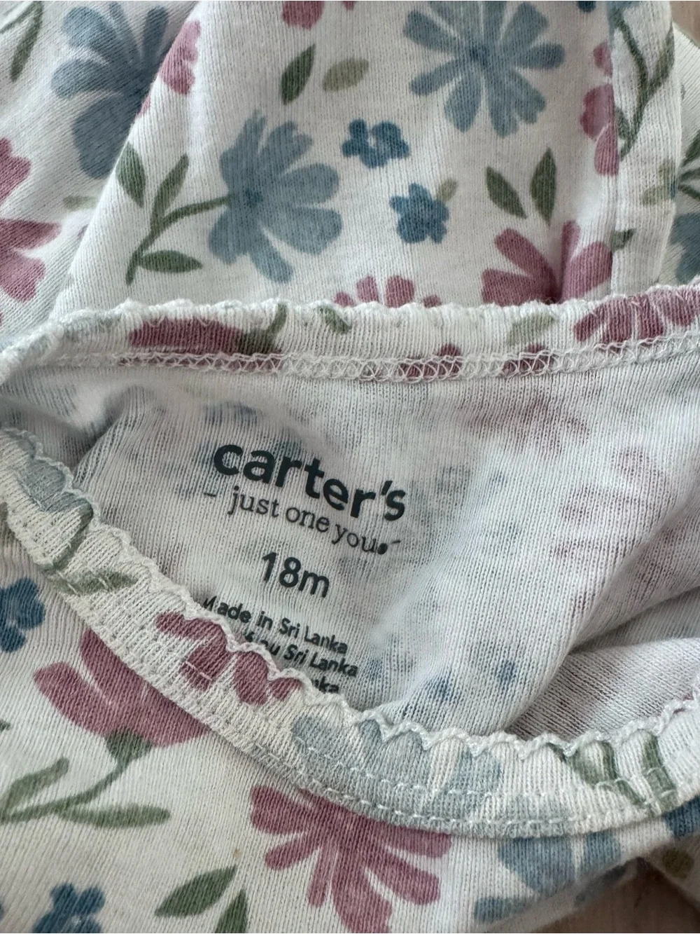 Carters Floral Short-Sleeve Baby One-Piece 18M